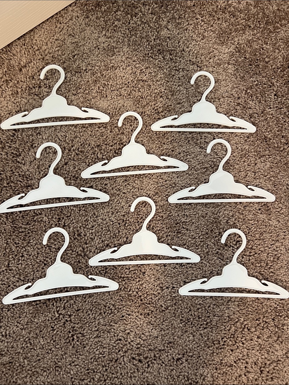 ⭐️3/15 Set of 8 White 18” Doll Clothes Hangers fit American Girl & My Generation